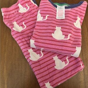 Mini Boden Pink Cat Print Kids Pajamas